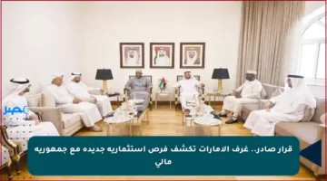 قرار صادر.. غرف الإمارات تكشف فرص استثمارية جديدة مع جمهورية مالي